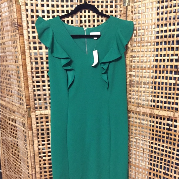 New York & Company Dresses & Skirts - New York & Co. Ruffle V-Neck Sheath Dress